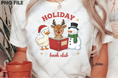 Funny Christmas Goose Book Club Png Product Image 2