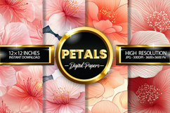 Petals Digital Papers - 04 Variations Product Image 1