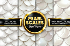 Pearl Scales Digital Papers - 04 Variations Product Image 1