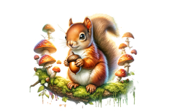 Cute Squirrel Clipart- PNG File Product Image 2