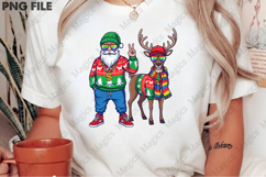 Christmas Santa Reindeer PNG Product Image 2