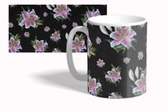 Flower Lily Mug Wrap Sublimation Design 15 oz Product Image 3