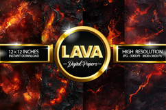 Lava Digital Papers - 04 Variations Product Image 1