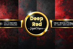 Deep Red Digital Papers - 04 Variations Product Image 2