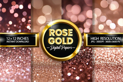 Rose Gold Digital Papers - 04 Variations Product Image 1