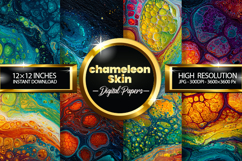 Chameleon Skin Digital Papers - 04 Variations Product Image 1