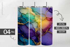 Alcoholic Painting Digital Papers - 04 Variations Product Image 2