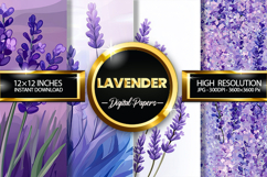 Lavendar Digital Papers - 04 Variations Product Image 1