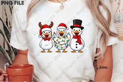 Trio Goose Christmas Spirits Design Png Product Image 2