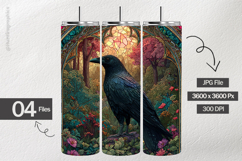 Crow perched Digital Papers - 04 Variations Product Image 2