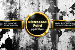 Distressed Paint Digital Papers - 04 Variations Product Image 1