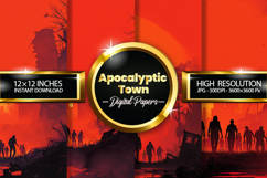 Apocalyptic Town Digital Papers - 04 Variation Product Image 1