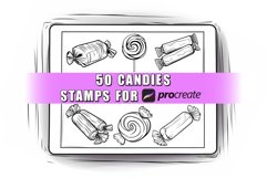 50 Candies Procreate Stamps Brushes Product Image 1