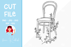 Floral Line Art Cut File Product Image 1