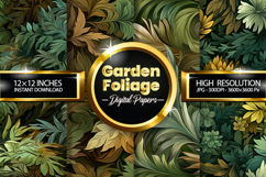 Garden Foliage Digital Papers - 04 Variations Product Image 1