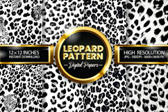 Leopard Pattern Digital Papers - 04 Variations Product Image 1