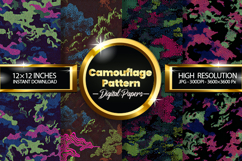 Camouflage Digital Papers - 04 Variations Product Image 2