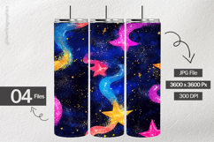 Neon Stars Digital Papers - 04 Variations Product Image 2