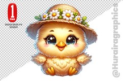 Cute Hen Clipart - PNG File Product Image 1