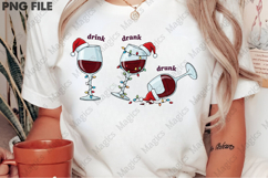 Drunk Funny Wine Christmas PNG Product Image 2