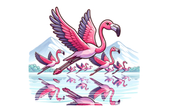 Cute Flamingo Clipart - PNG File Product Image 2