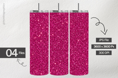 Hot Pink Glitter Digital Papers - 04 Variations Product Image 2