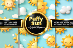 Puffy Sun Digital Papers - 04 Variations Product Image 1