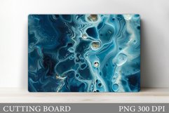 3D Sea Cutting Board Design. Abstract Kitchen Cutting Board Product Image 1