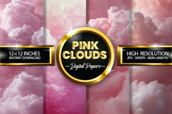 Pink Clouds Digital Papers - 04 Variations Product Image 1