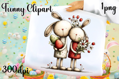 Easter Whimsical Bunny design Sublimation | Easter clipart Product Image 1