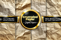crumpled Paper Digital Papers - 04 Variations Product Image 1