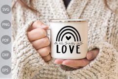 Do All Things With Love SVG Design / Valentine Tshirt Cut Product Image 2