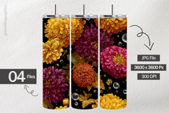 Fall Floral Digital Papers - 04 Variations Product Image 2