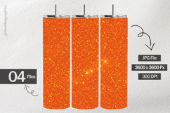 Bright Orange Glitter Digital Papers - 04 Variations Product Image 2