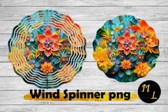 3d Flower Wind Spinner design ,Wind Spinner sublimation Product Image 1