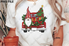 Christmas Gnome and Red Truck Png Design Product Image 2