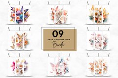 3D 20oz Butterfly and Flower Tumblers Sublimation Product Image 3