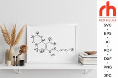 Floral Molecules SVG, Flower Chemical Structures Cut File Product Image 2