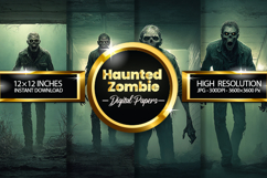 Haunted Zombie Digital Papers - 04 Variations Product Image 1