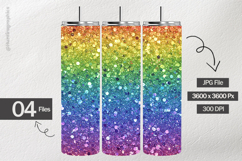 Rainbow Ombre Glitter Digital Papers - 04 Variations Product Image 2