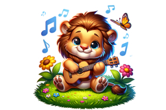Cute Lion Clipart - PNG File Product Image 2