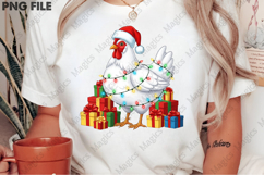 Funny Chicken Christmas Png, Cute Chicke Product Image 2