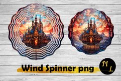 Halloween castle wind spinner,Stained Glass Wind Spinner Product Image 1