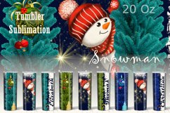 Christmas Snowman Tumbler Sublimation 20 Oz Product Image 1