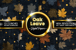Oak Leave Digital Papers - 04 Variations Product Image 1