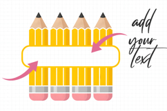 Teacher Pencil Monogram Png, Teacher Monogram Design Product Image 2
