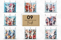 3D 20oz Butterfly and Flower Tumblers Sublimation Product Image 3