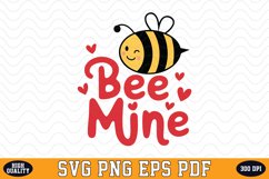 Bee Mine Valentine&#039;s Day SVG | SVG Cut files Product Image 1