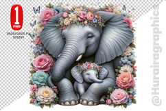 Cute Elephant Clipart - PNG File Product Image 2