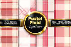 Pastel Plaid Digital Papers - 04 Variations Product Image 1